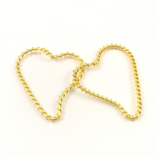 Gold heart with wire wrapped around 42x40mm*